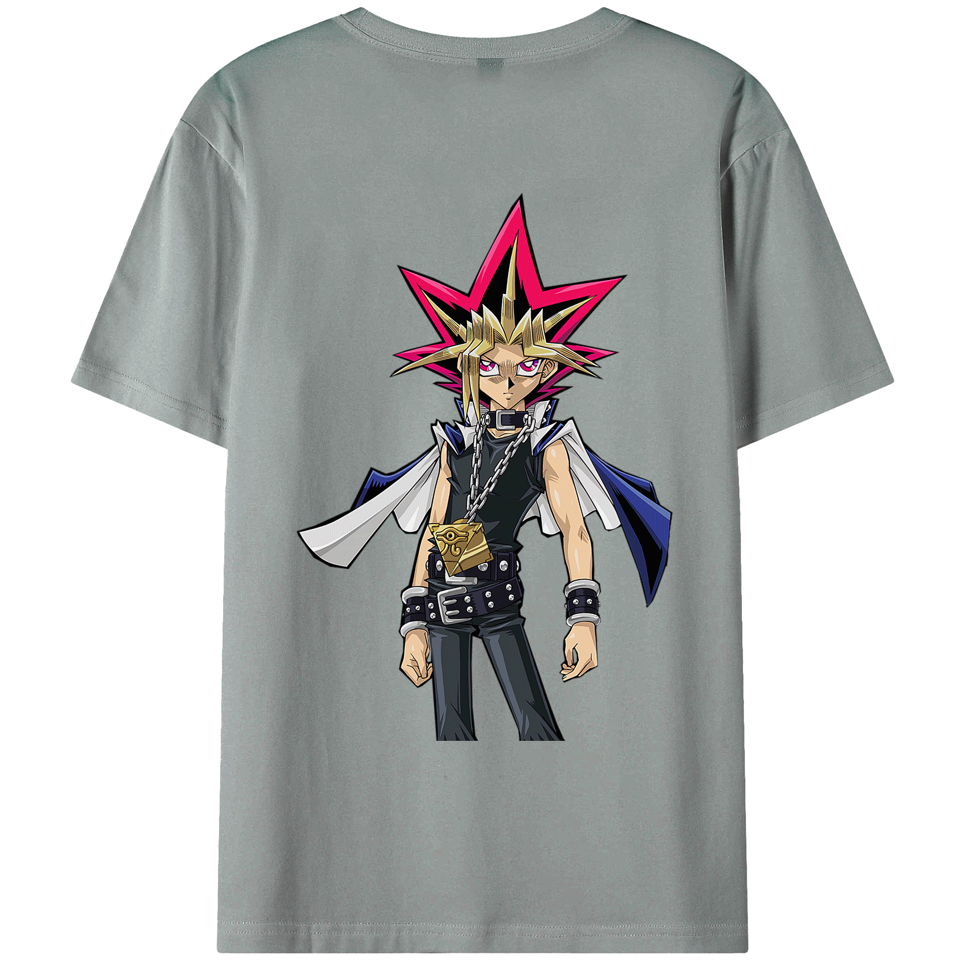 （画像用） 遊☆戯☆王 Yu-Gi-Oh! 綿100％ メンズ半袖Tシャツ（バックプリント） 通気性